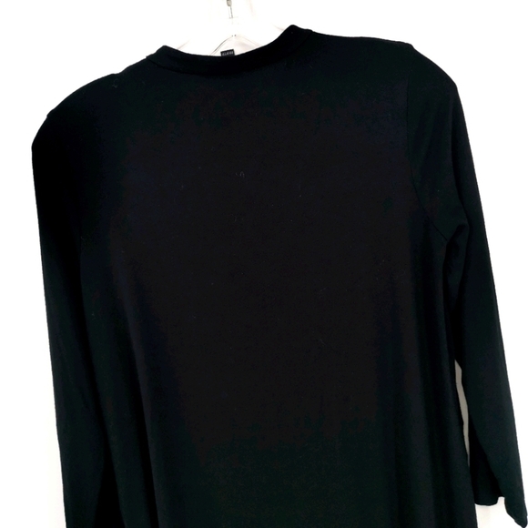 Eileen Fisher Women's PP Button-Down Black Dress - Picture 9 of 11